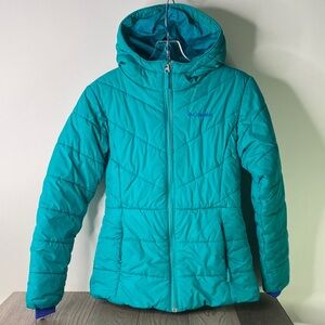 Columbia Kids' Size Large 14/16 Aqua Puffer Jacket - Used